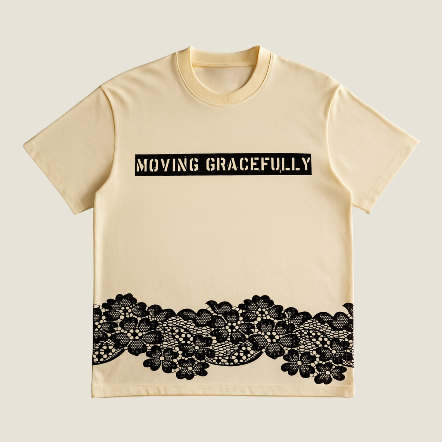 Moving Gracefully – Butter Cream Tee