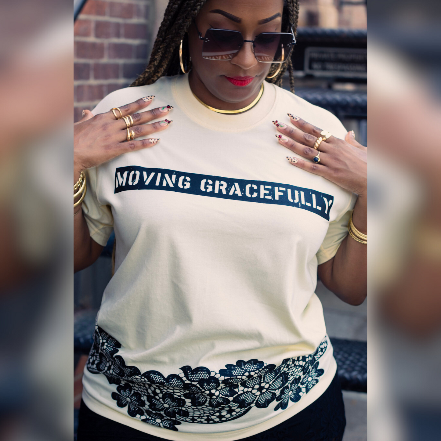 Moving Gracefully – Butter Cream Tee