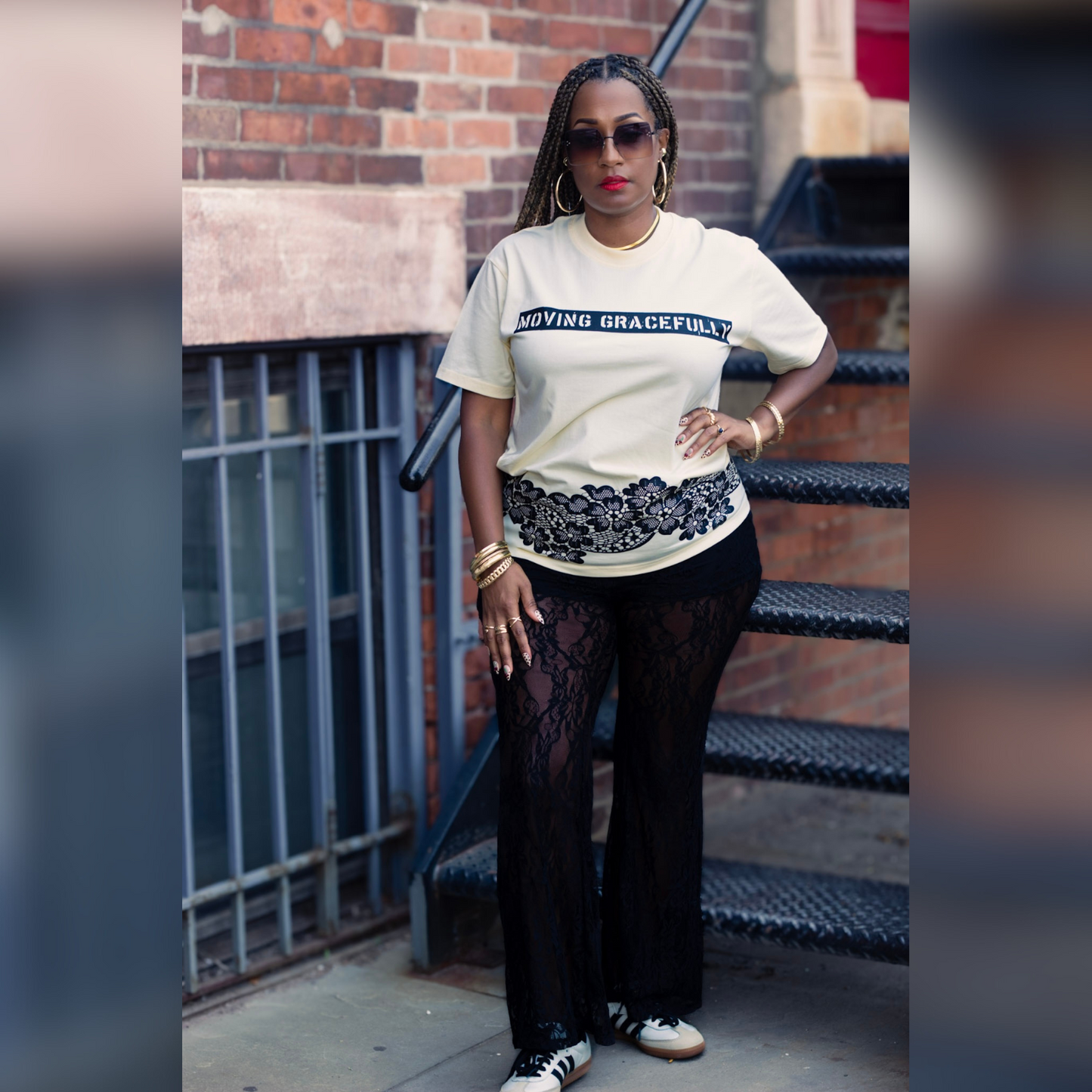 Moving Gracefully – Butter Cream Tee