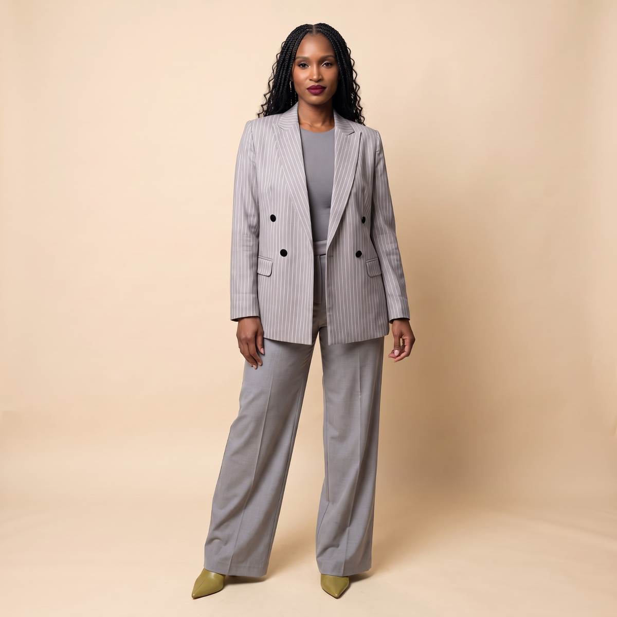 The Becoming Blazer - Pinstripe